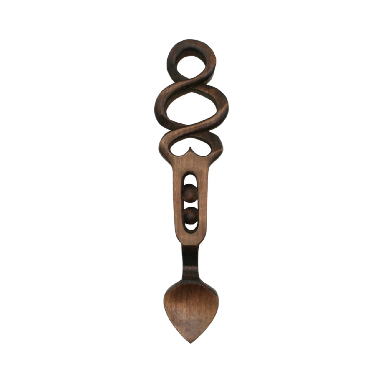 An image of a lovespoon titled Twist & 2 Ball cage