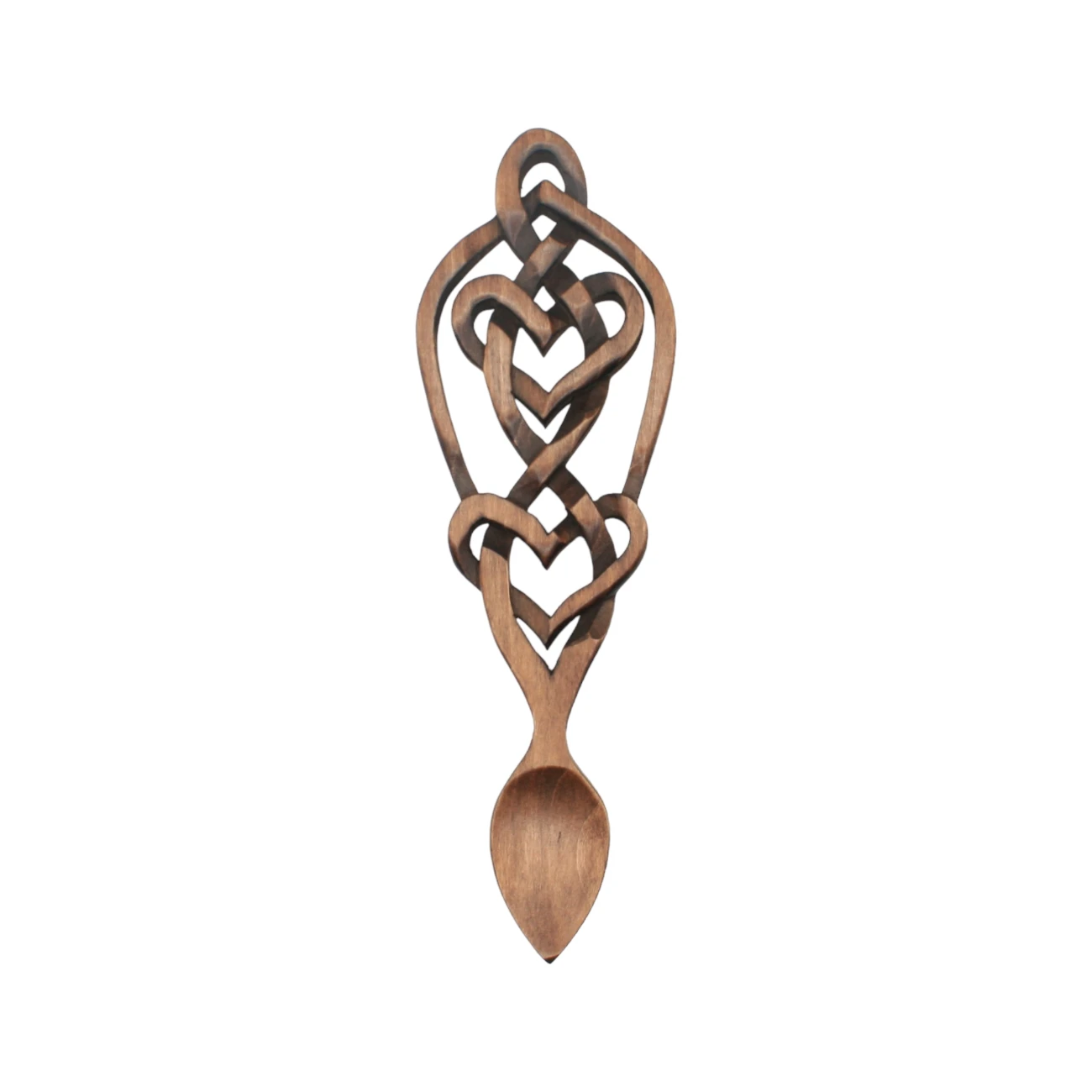 An image of a lovespoon titled Celtic Knot Hearts