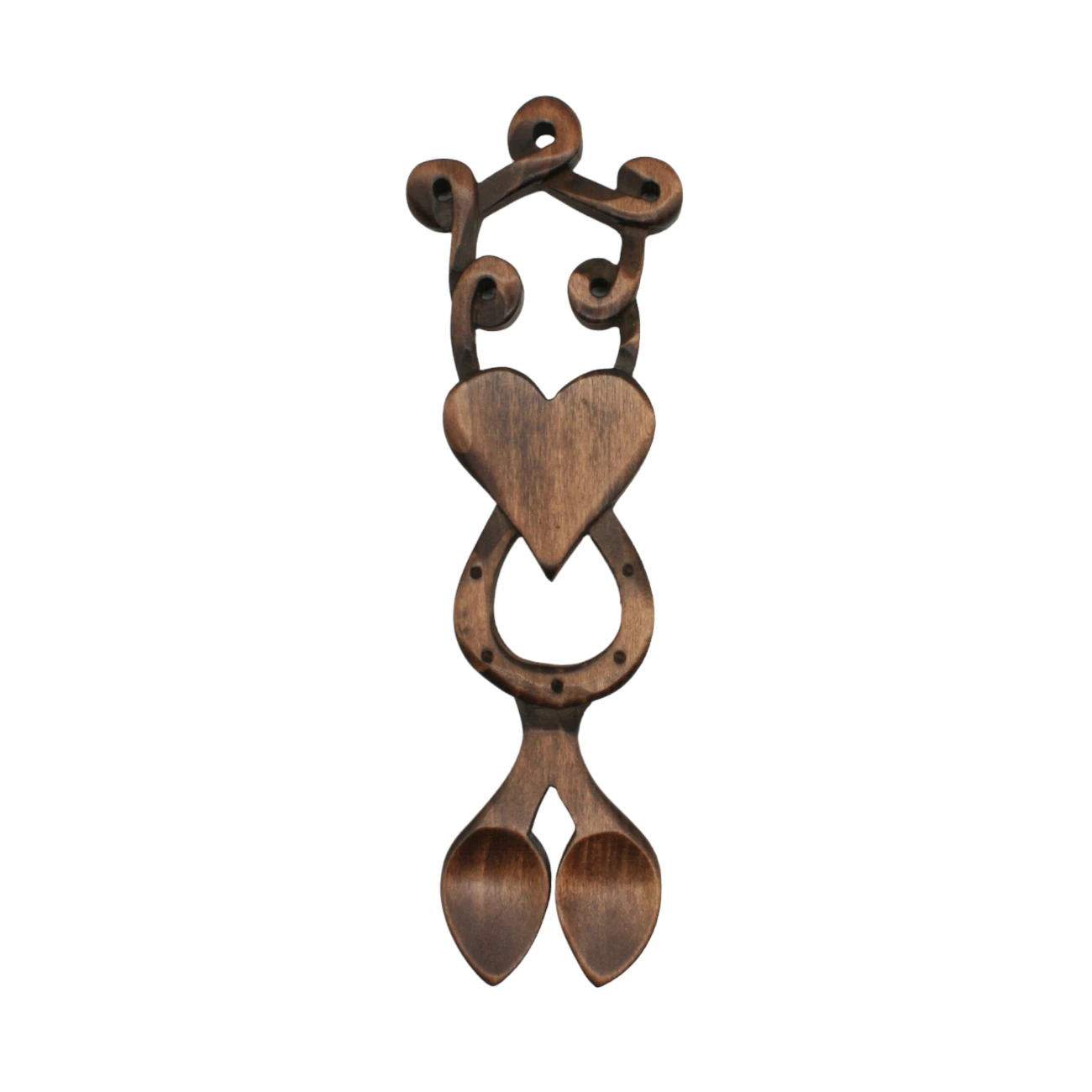 An image of a lovespoon titled Heart & Horseshoe
