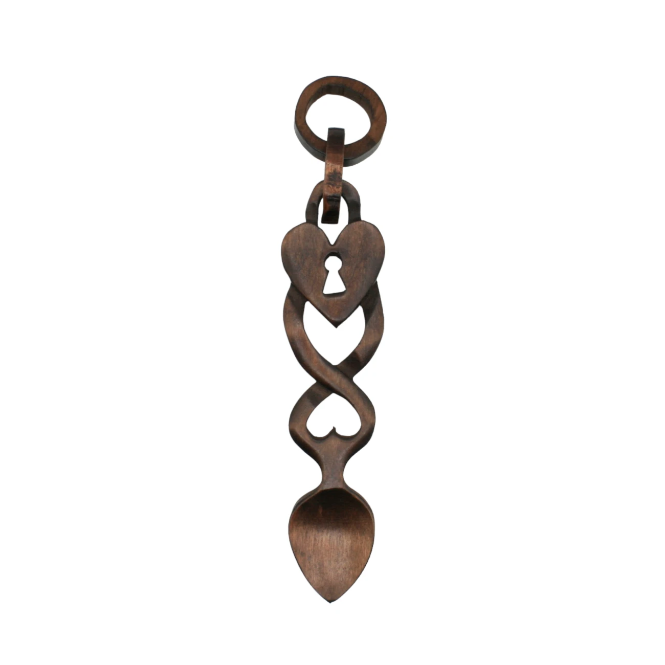 An image of a lovespoon titled Heart Lock & Chain