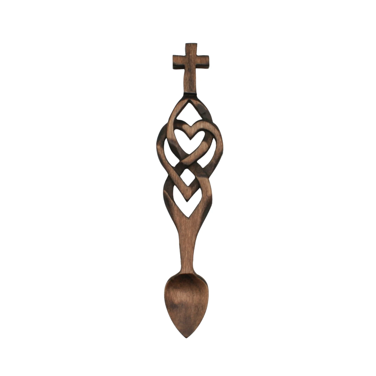 An image of a lovespoon titled Celtic Heart & Cross