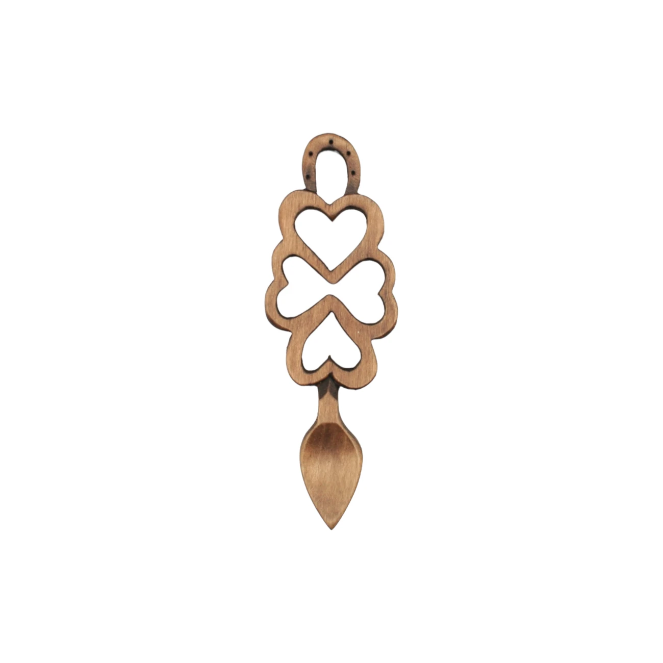 An image of a lovespoon titled Hearts & Horseshoe (3)
