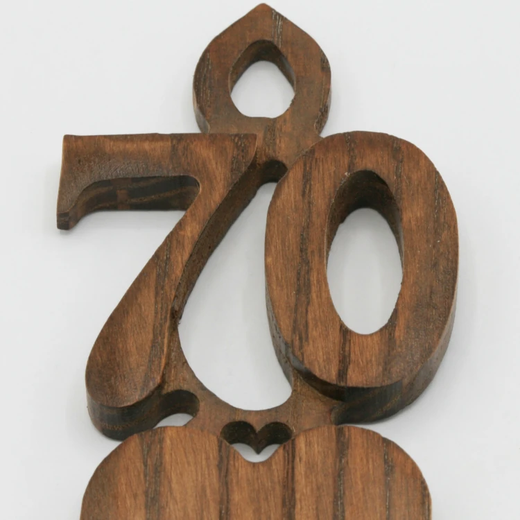An image of a lovespoon with a symbol of a(n) Numbers.